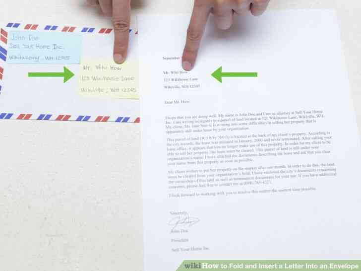 Image intitulée Plier et Insérer une Lettre Dans une Enveloppe à l